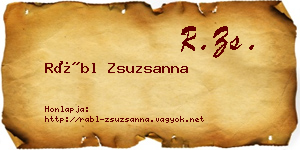 Rábl Zsuzsanna névjegykártya