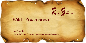 Rábl Zsuzsanna névjegykártya